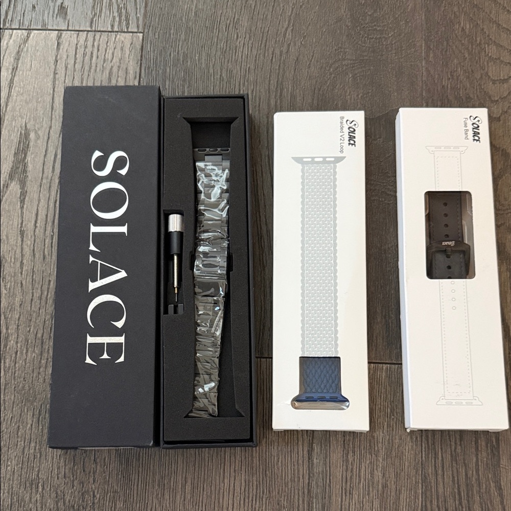 Set of 3- brand NEW- Solace Apple Watch Bands